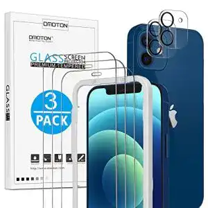 iPhone-12-Panzerglas OMOTON mit Rahmen-Installationshilfe