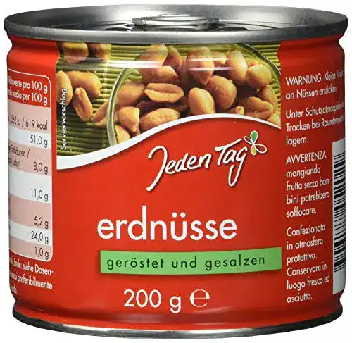 Die beste Gesalzene Erdnüsse Jeden Tag Erdnüsse gesalzen, 200 g 2026 Test Bestseller Gesalzene Erdnüsse Jeden Tag Erdnüsse gesalzen, 200 g