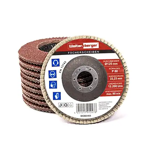 Fächerscheiben 125 Woltersberger ® Fächerscheiben Korn 80
