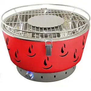 Holzkohlegrill ACTIVA Grill Tischgrill AIRBROIL JUNIOR Rot