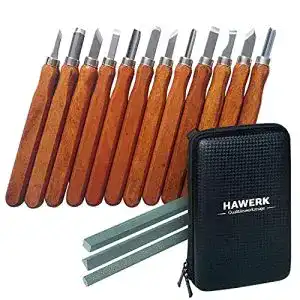 Schnitzwerkzeug Hawerk Set für Profis und Anfänger | 12 Tlg.