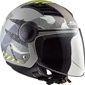 LS2-Helm LS2 Herren Airflow Camo Motorradhelm, gelb, XL