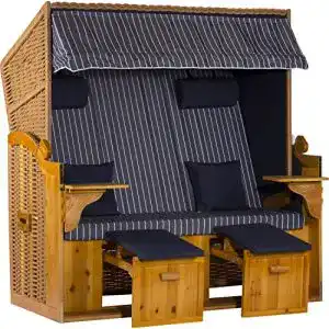 Strandkorb (3-Sitzer) Webavita, Komplettset, Bausatz, Natur