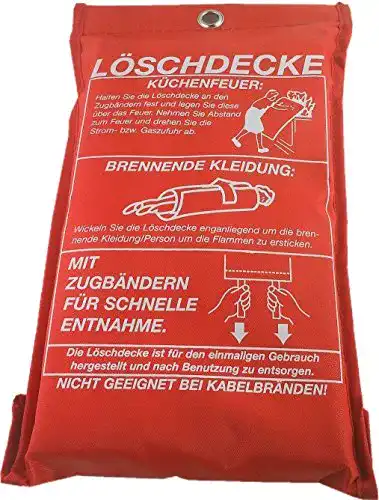 Die beste Löschdecke DRULINE Brandschutzdecke 1x1 m nach DIN EN 1869 2026 Test Bestseller Löschdecke DRULINE Brandschutzdecke 1×1 m nach DIN EN 1869