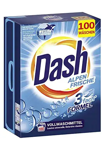 Waschmittel Dash ® Alpen Frische Pulver, Voll für weiß, 6,5 kg