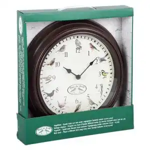 Vogeluhr Fallen Fruits Ltd Vogel-Song-Uhr, Braun