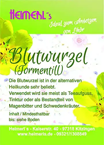 Blutwurz-Wurzel Heimerls Wild- und Heilpflanzen HEIMERLs Blutwurzel