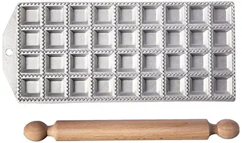 Raviolibrett Eppicotispai Ravioli-Maker mit 36 Löchern, Aluminium