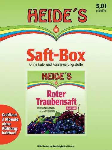 Roter Traubensaft Heides-BiB, 2 x 5 Liter