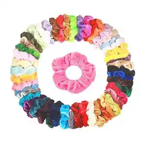 Haargummi CRECAD 60 Stück Samt Scrunchies