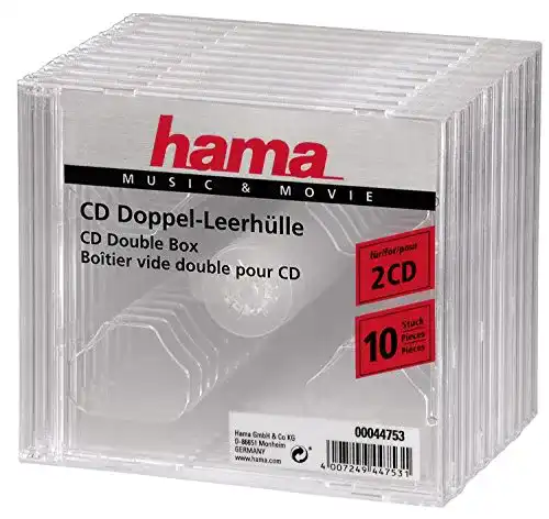 CD-Hüllen Hama CD-Doppel-Leerhülle Standard, 10er-Pack