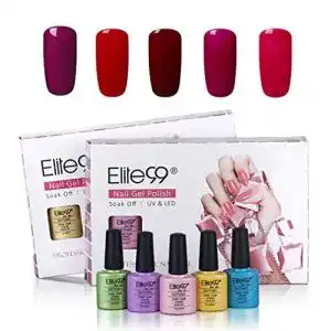 Peel-off-Nagellack Elite99 UV Nagellack Set, 5x 7.3ML