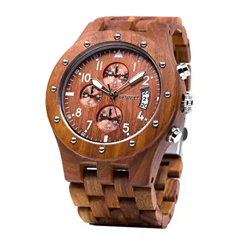 Holzuhren BEWELL Uhren aus Holz Herrenuhr Chronograph