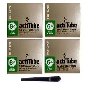Aktivkohlefilter kogu Set mit actiTube EXTRA Slim, 6 mm, 4×50