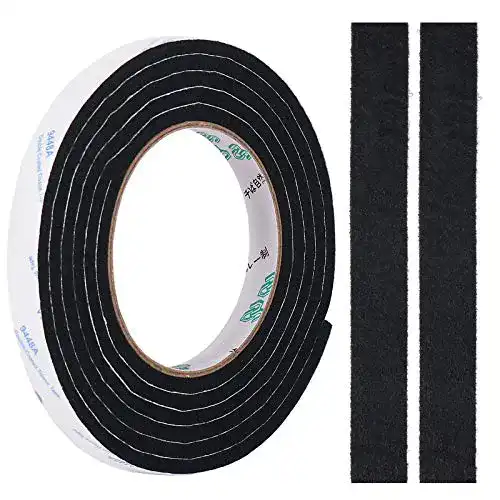 Filzband Shintop, 5mm dick, selbstklebend, 0,5 “x 78,7”, schwarz