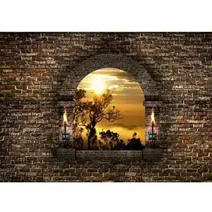 Vliestapete Runa Art Fototapete Fenster Sonnenuntergang
