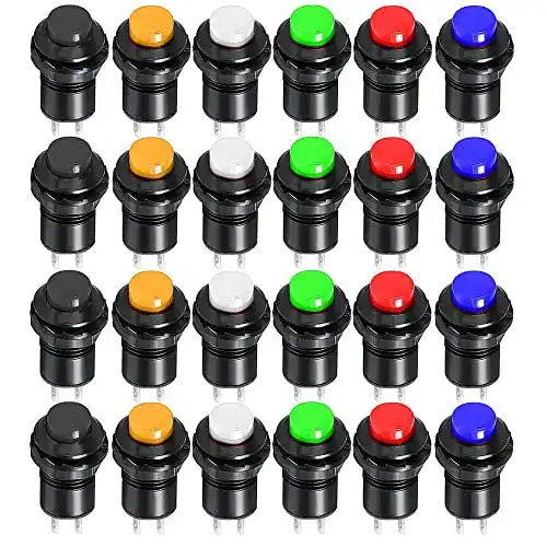Taster Gebildet 24 Stücke 12mm Momentan Druckknopf