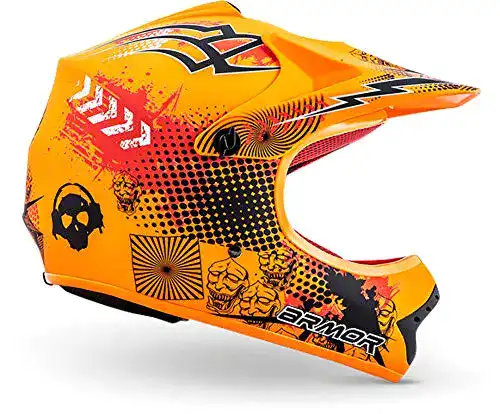 Kinder-Motorradhelm Armor HELMETS® AKC-49 „Limited Orange“