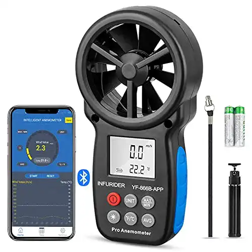 Windmesser INFURIDER Windmessgerät YF-866B-APP Bluetooth