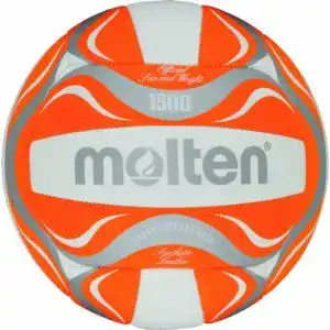 Beachvolleyball Molten BV1500-OR, Weiss/ORANGE/Silber, 5