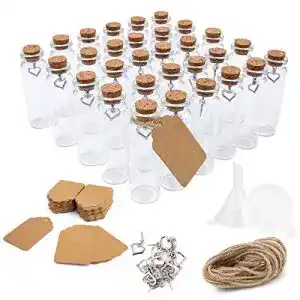 Glasfläschchen Surmounty Mini 30Pcs mit Korken, 20ml