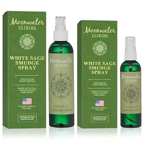 Auraspray Moonwater Elixirs White Sage Spray Salbei Smudge Stick