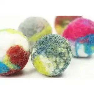 Katzenspielzeug RinTalen, Schafwolle Ball, gefilzt, 10 Stück