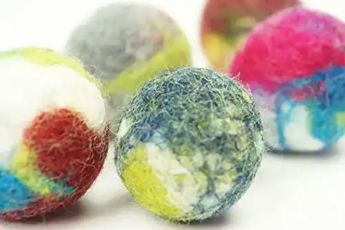 Katzenspielzeug RinTalen, Schafwolle Ball, gefilzt, 10 Stück