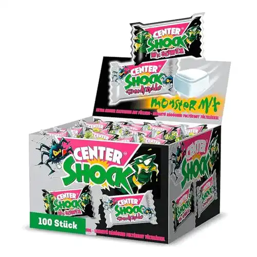 Kaugummi Center Shock Monster Mix, Box mit 100, extra-sauer