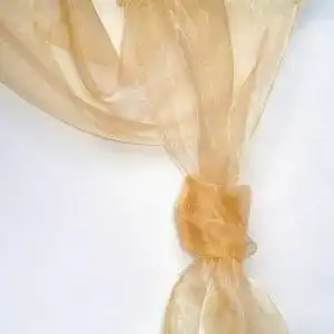Organza-Stoff Import Organza Dekostoffe 1,45 x 3,00 Meter in Gold