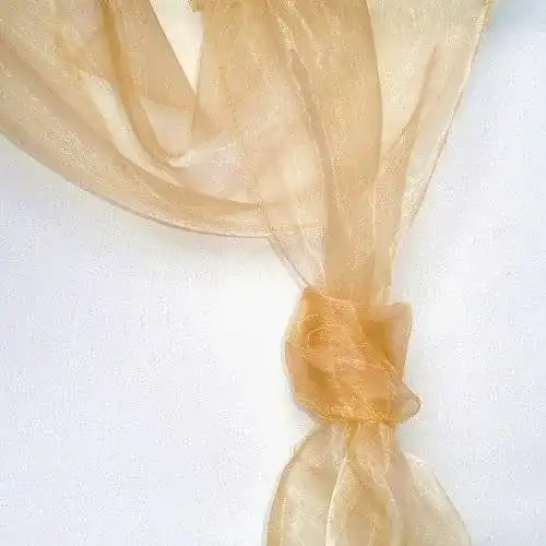 Organza-Stoff Import Organza Dekostoffe 1,45 x 3,00 Meter in Gold