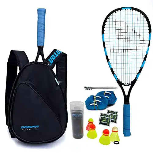 Speedminton Speedminton Jubiläumsset (S800) Limitiertes Speed Badminton/Crossminton Allround Set inkl. 4 Speeder®, Spielfeld, Tasche