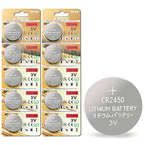 CR2450 STHEAD Batterie 3V Lithium Knopfzelle 600 mAh, 10 Stck.