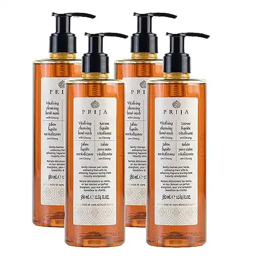 Flüssigseife Prija mit Ginseng mit praktischen Spendern 4x 380 ml