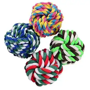Hundeball LAMTWEK, 4 Stück-Robuster Hunde Ball, interaktiv