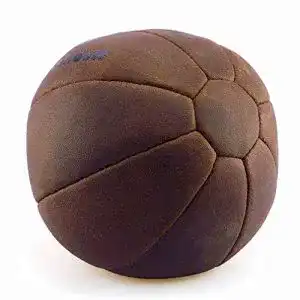 Medizinball LMS Profi Echtleder Medizin Ball 5 kg Vintage Retro