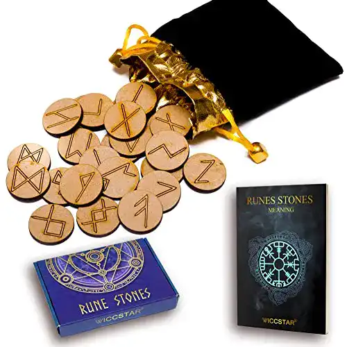 Runensteine WICCSTAR wiccan star Runen Steine ​​Set (25 Stück)