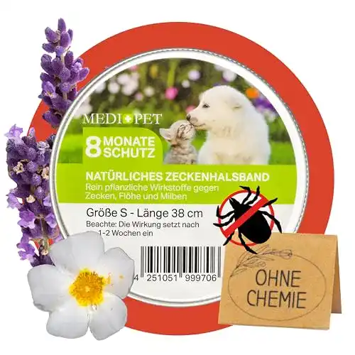 Zeckenhalsband (Katzen) MEDIDOG Natürlich, Größe S