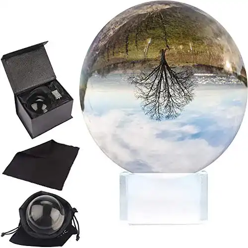 Lensball BELLE VOUS K9 Glaskugel 100mm, mit Kristall Ständer