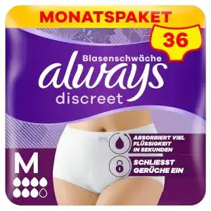 Inkontinenz-Slip Damen Always Discreet Inkontinenz Pants Gr. M