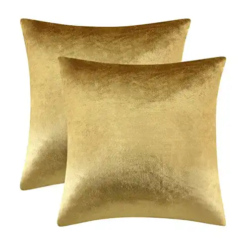 Sofa-Kissen GIGIZAZA Gold 40×40 cm Kissenhülle Samt