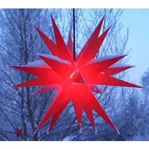 Adventsstern GURU SHOP Melchior Outdoor II Rot, sehr stabil