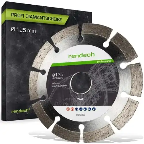 Diamanttrennscheibe Rendech Profi Diamantscheibe 125mm Beton