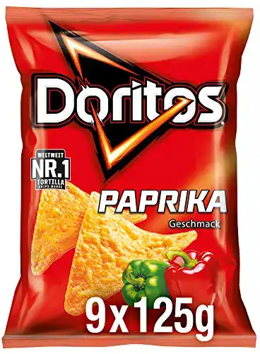 Tortilla-Chips Doritos Tortilla Paprika Chips 9 x 125g