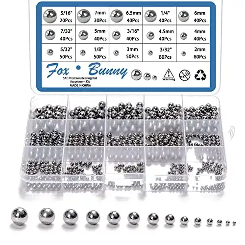 Stahlkugel Fox·Bunny, 530Stk Edelstahl Metallkugeln