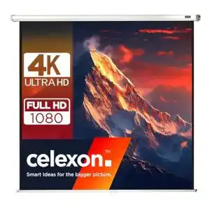 Beamer-Leinwand celexon manuell ausziehbar, 120x120cm, 1:1