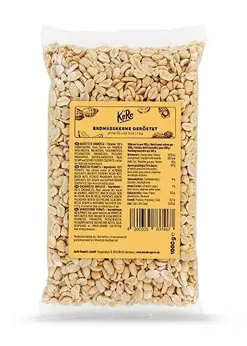 Erdnüsse KoRo – Geröstet ohne Salz und Öl 1kg – Großpackung
