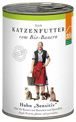 Die beste Bio-Katzenfutter defu Katze Huhn Sensitive Pâté 2026 Test Bestseller Bio-Katzenfutter defu Katze Huhn Sensitive Pâté