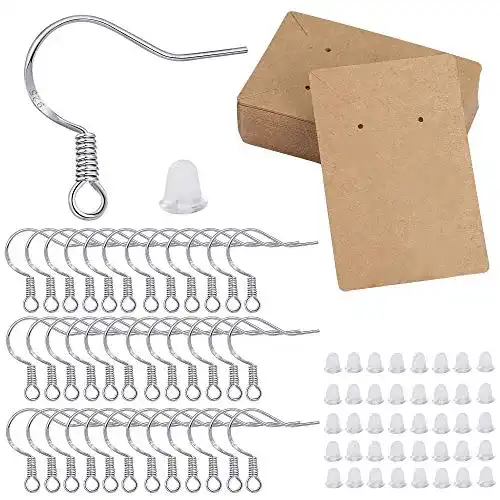 Ohrhaken QH-Shop Schmuck Basteln Silber 925 Earring 250 Stück