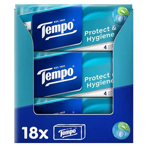 Taschentücher Tempo Protect , Mega Pack, 18 Packungen 10 Päck.